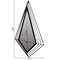 Uniquewise Decorative Tiered Diamond Shaped Black Metal Frame Wall Mounted Modern Mirror QI004579 - alternate 2